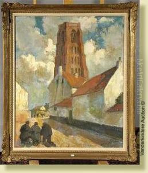 Pelerinage A Lisseweghe Oil Painting by Jean Van Cleemput
