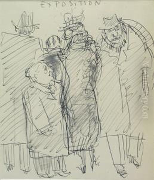 Exhibition Oil Painting by Jean Van Crombrugge