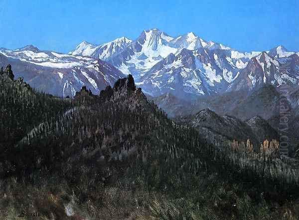 Sierra Nevada (or From the Head of the Carson River) Oil Painting by Albert Bierstadt