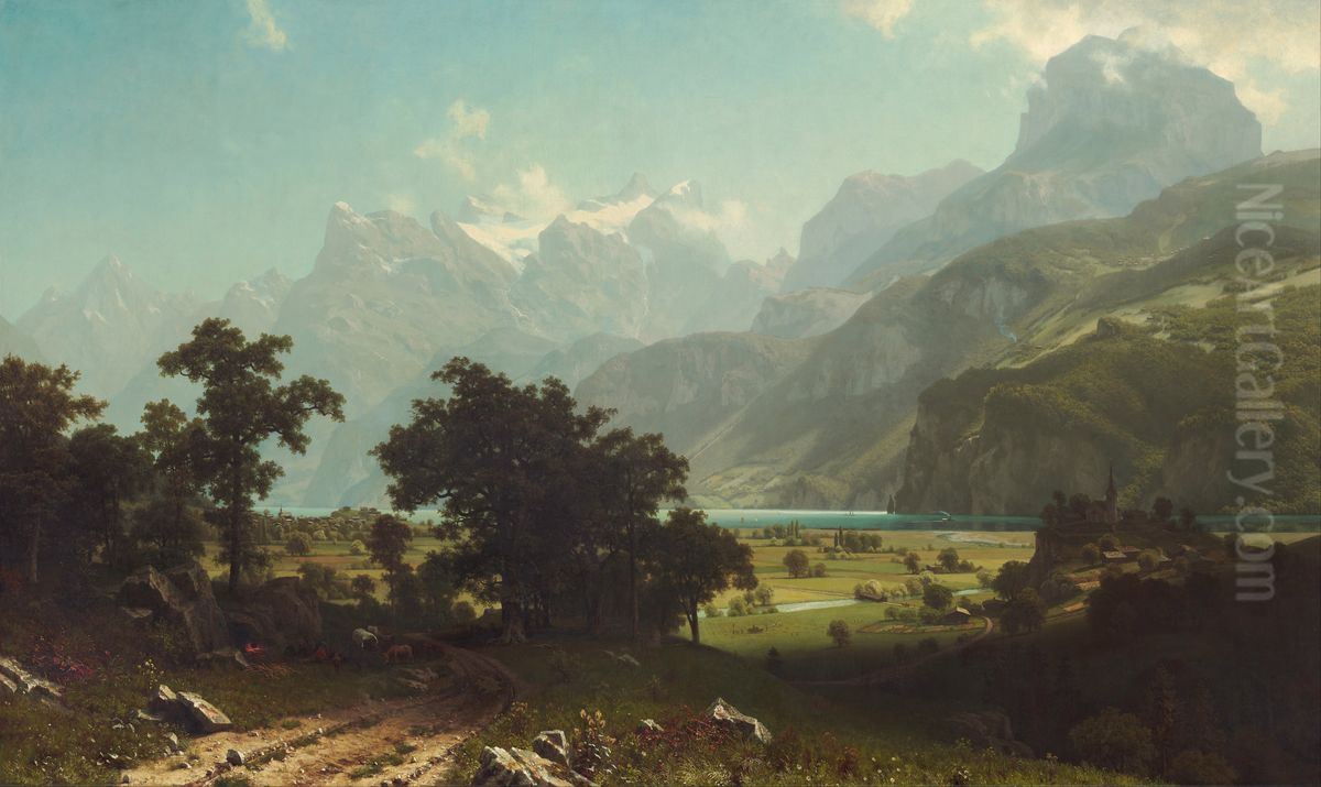 Lake Lucerne Oil Painting by Albert Bierstadt