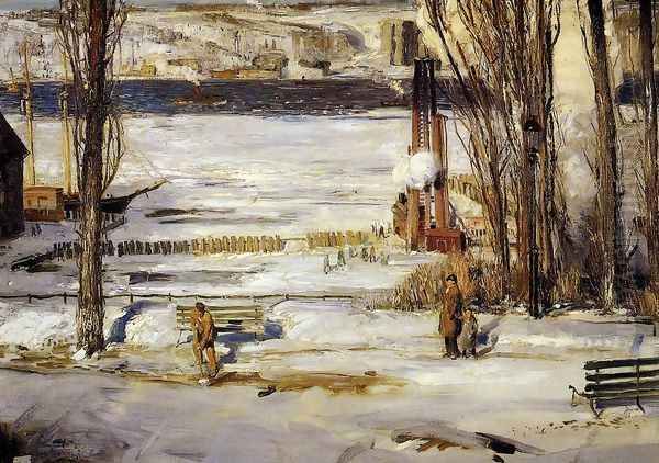 A Morning Snow Oil Painting by George Wesley Bellows