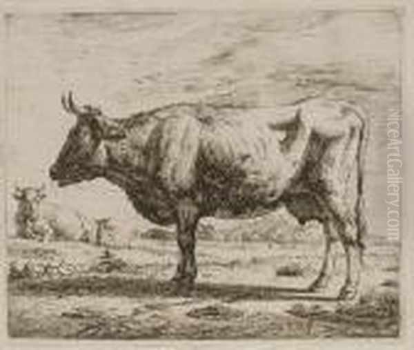 Cows Oil Painting by Adriaen Van Den Velde
