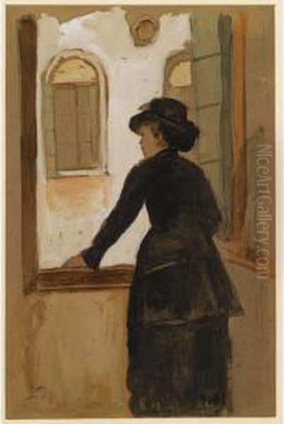 In Venice Oil Painting by Clemence Pruijs Van Der Hoeven