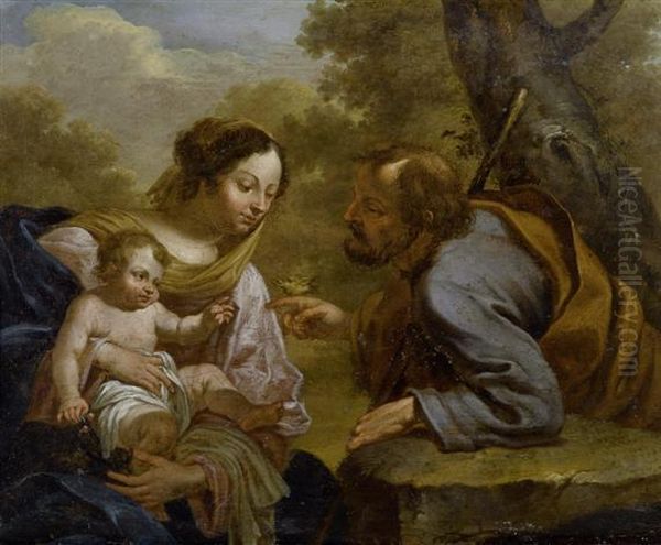 The Holy Family Oil Painting by Jacob Fransz van der Merck