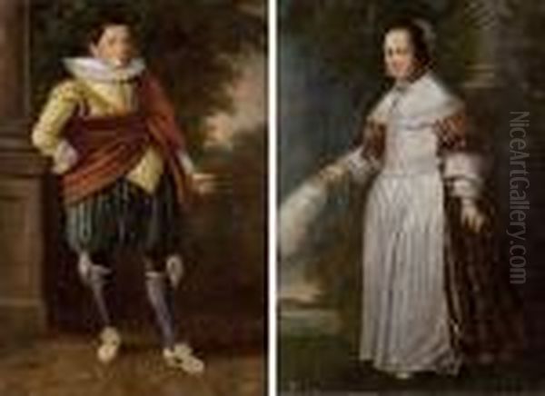 Portrait D'un Gentilhomme A L'epee Oil Painting by Jacob Fransz van der Merck