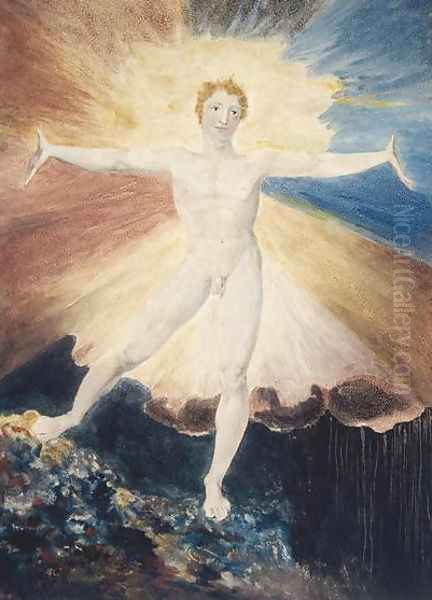 Albion Rose Oil Painting by William Blake