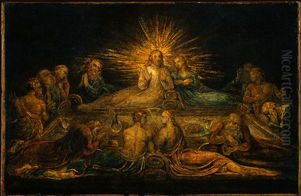 The Last Supper Oil Painting by William Blake