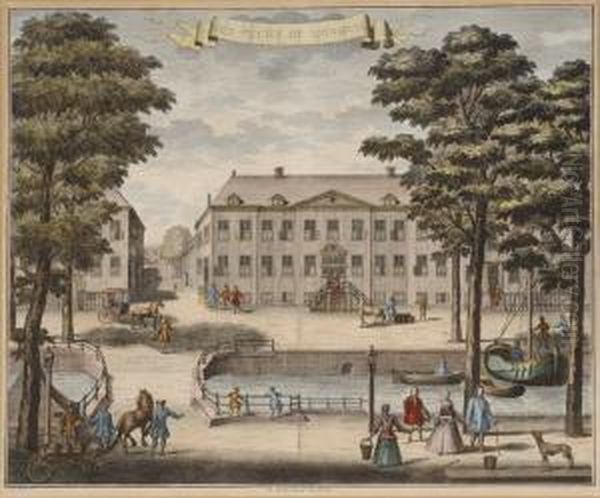 'het Tucht Of Spinhuis' (thebridewell Or Penitentiary) Oil Painting by Gerrit Van Giessen