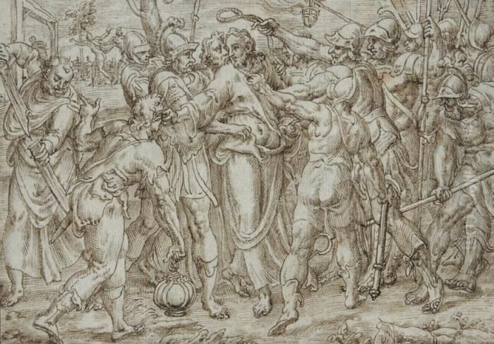 L'arrestation Du Christ Aux Monts Des Oliviers Oil Painting by Gerard Van Groeningen