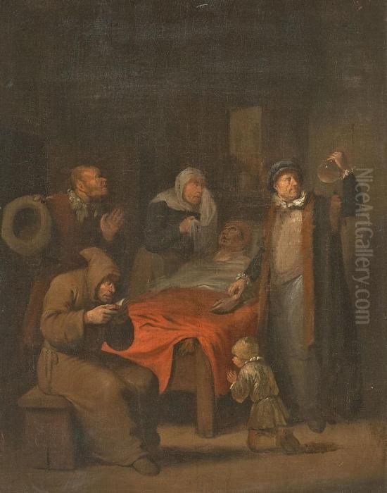 Der Arzt Am Krankenbett Oil Painting by Egbert Jaspersz. van, the Elder Heemskerck
