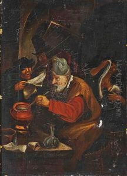 The Apothecary Oil Painting by Egbert van the Elder Heemskerk