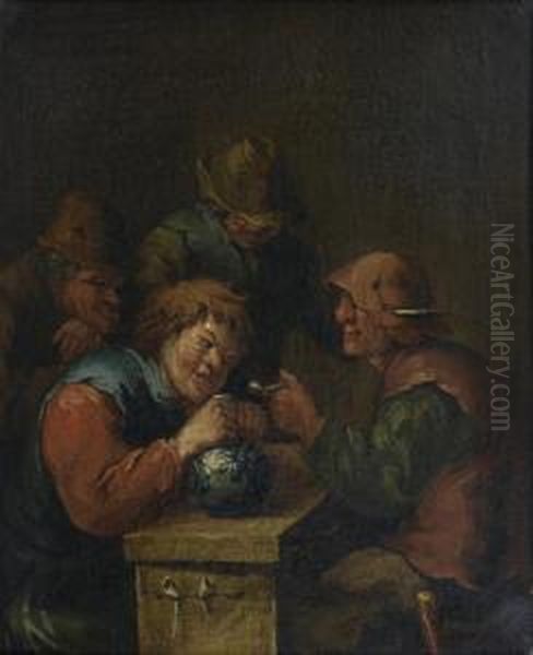 Scene De Taverne Oil Painting by Egbert van the Elder Heemskerk