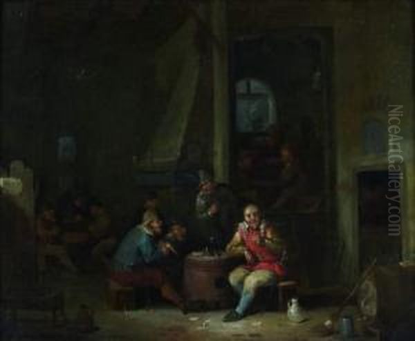 Interieur D'auberge Oil Painting by Egbert van the Elder Heemskerk
