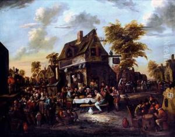 Fete Villageoise Oil Painting by Egbert van the Elder Heemskerk