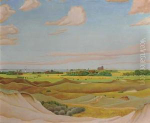 A View On Walcheren Oil Painting by Johan Van Hell