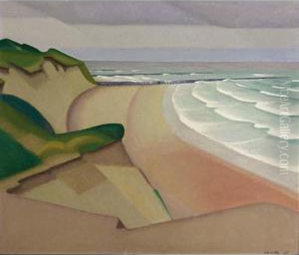 Strand Oil Painting by Johan Van Hell