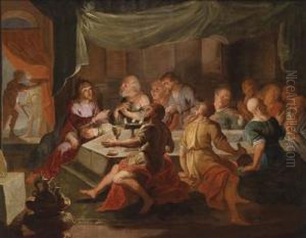 The Last Supper Oil Painting by Willem van, the Elder Herp