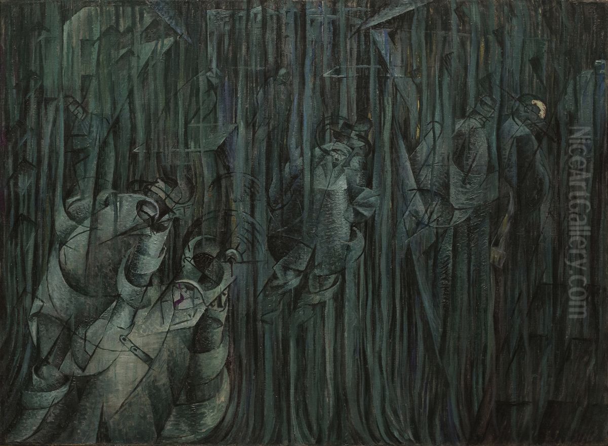 States of Mind III; Those Who Stay Oil Painting by Umberto Boccioni