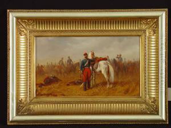 Chasseurs D'afrique Oil Painting by A. Jules Van Imschoot