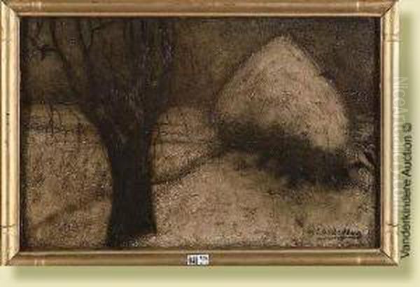 Paysage Sous La Neige Oil Painting by Gaston Van Landeghem