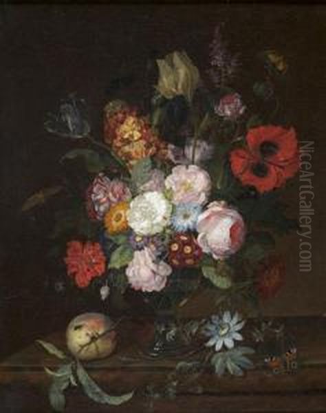 Nature Morte Oil Painting by Gerrit Van Leeuwen