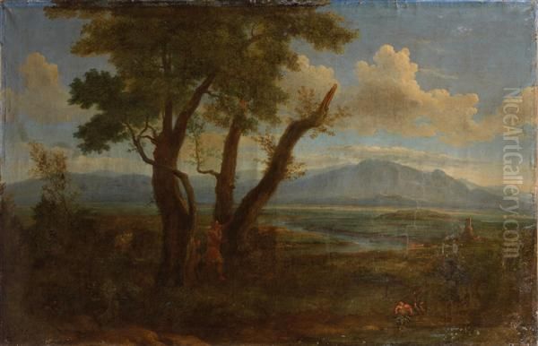 Romulus Et Remus Recueillis Par Faustulus Et Larentia Oil Painting by Hendrik Frans van Lint (Studio Lo)