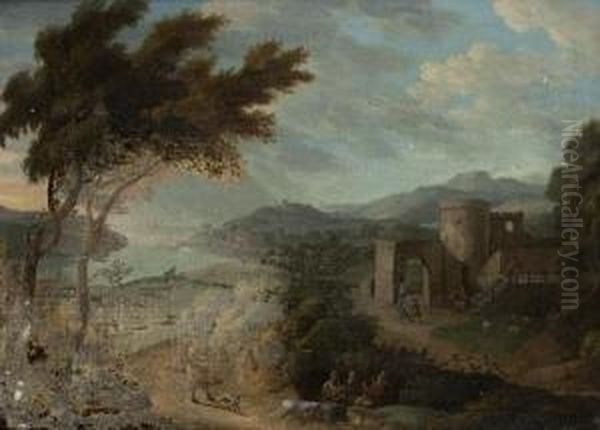 Returning Home Oil Painting by Hendrik Frans van Lint (Studio Lo)