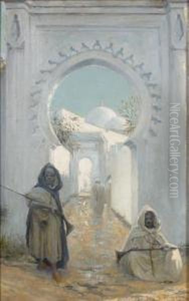 Les Gardes Oil Painting by Henri Van Melle