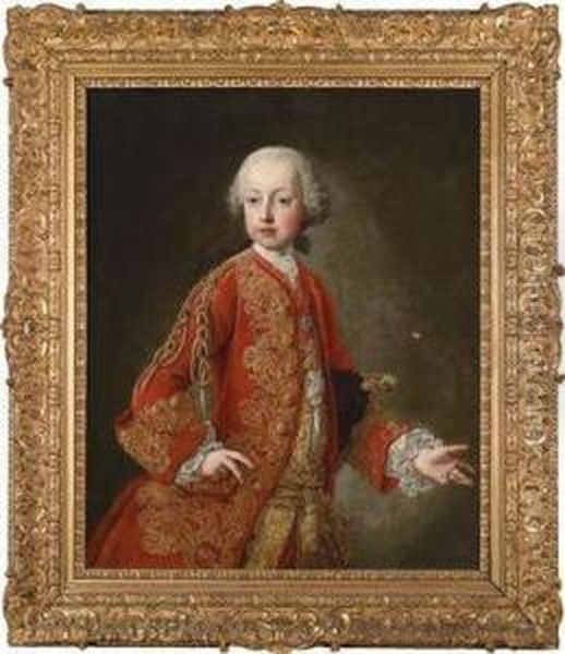 Werkstatt Bildnis Kaiser Joseph Ii. Als Jugendlicher Erzherzog Oil Painting by Ircle Of Martin Van Mytens