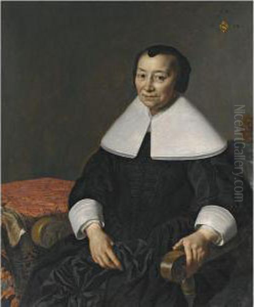Portrait Of A Woman, Seated In A Chair Oil Painting by Michiel Van Miereveldt