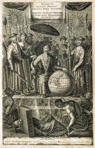 Legatio Batavica Ad Magnum Tartariae Chamum Sengteium, Modernum Sinae Imperatione. Oil Painting by Jan Rutgers Van Niwael