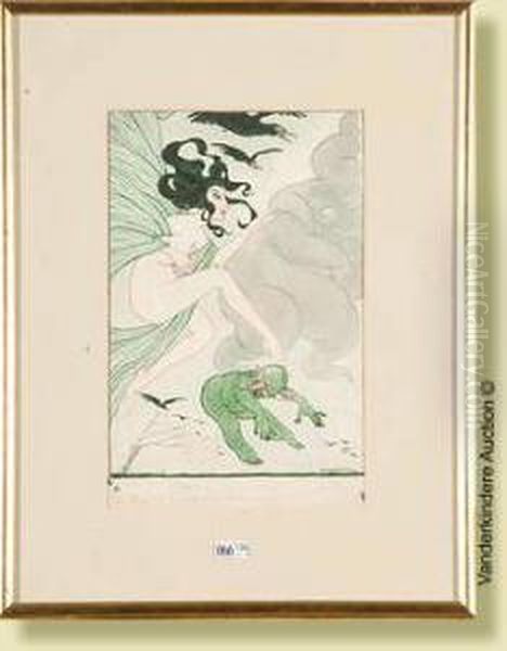 La Bise, Le Brouillard Et La Grippe Oil Painting by Constant, Stan Van Offel