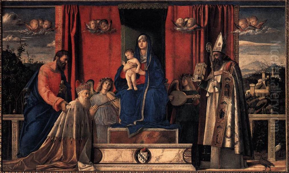 Barbarigo Altarpiece (detail) Oil Painting by Giovanni Bellini