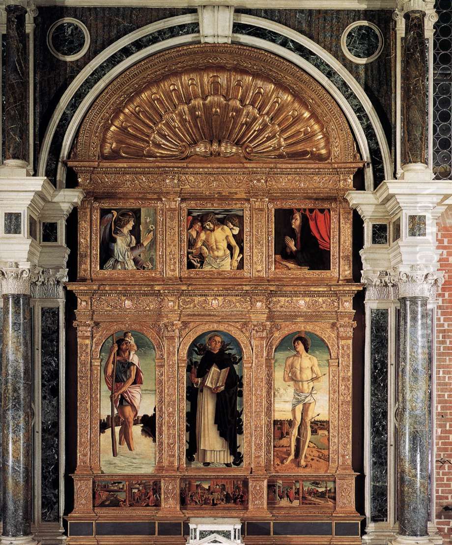 Polyptych of San Vincenzo Ferreri Oil Painting by Giovanni Bellini