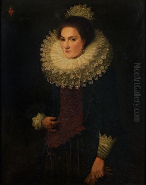 Portrait De Femme Oil Painting by Jan Anthonisz Van Ravensteyn