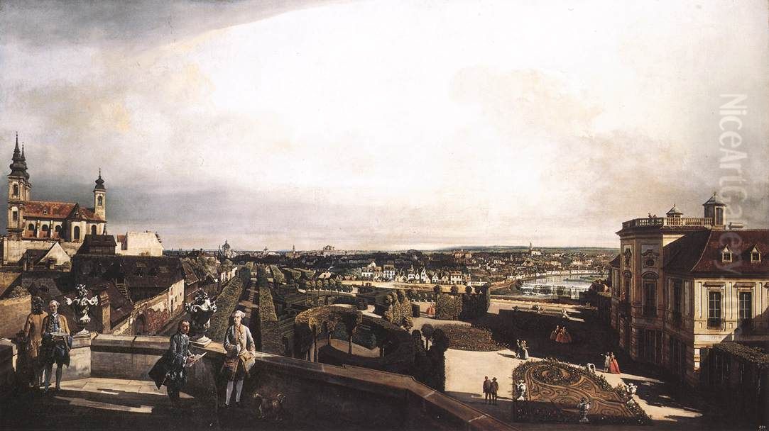 Vienna, Panorama from Palais Kaunitz Oil Painting by Bernardo Bellotto