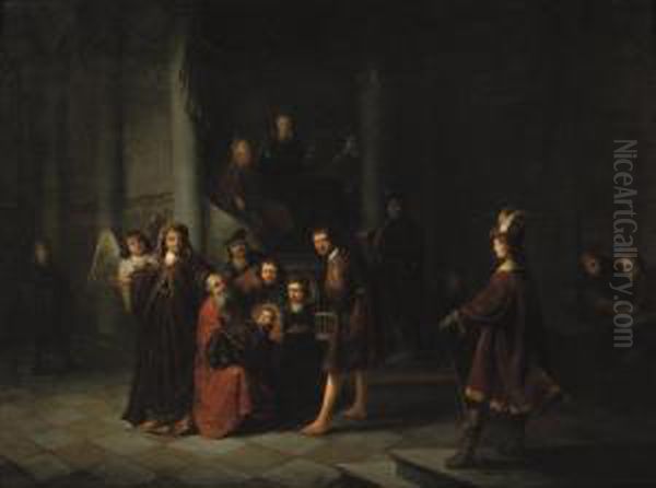 The Presentation At The Temple Oil Painting by Jacob van Spreeuwen