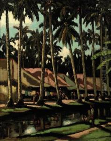 Dessa Near A River Oil Painting by Henry Van Velthuysen