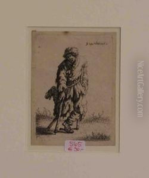 Bettler Mit Einem Holzbein Oil Painting by Jan Georg van Vliet