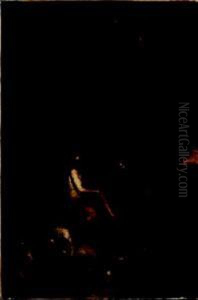 Scene De Sorcellerie Oil Painting by Dominicus Ascanius Van Wijnen