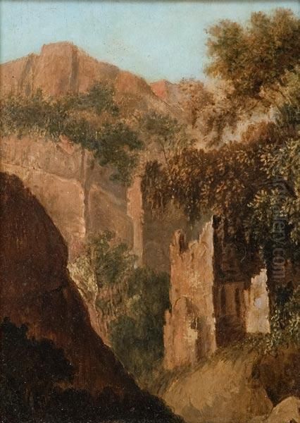 La Grotta Di Pozzuoli Oil Painting by (circle of) Wittel, Gaspar van (Vanvitelli)