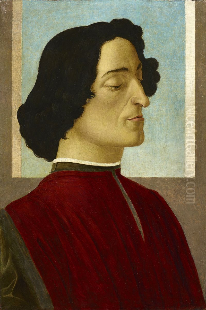 Portrait of Giuliano de' Medici Oil Painting by Sandro Botticelli