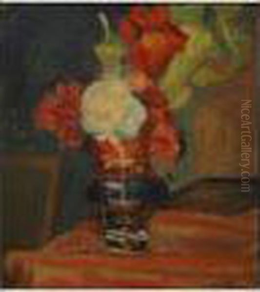 Bodegon De Flores Oil Painting by Emilio Varela