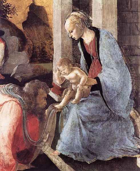 Adoration of the Magi (detail 2) 1465-67 Oil Painting by Sandro Botticelli