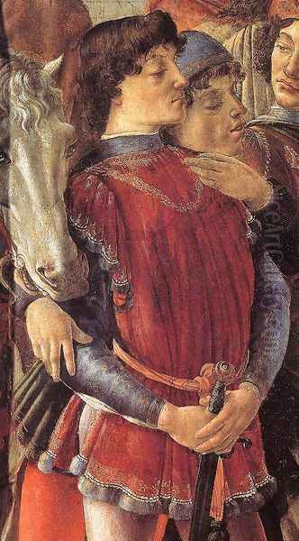 The Adoration of the Magi (detail 1) c. 1475 Oil Painting by Sandro Botticelli