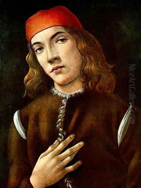 Portrait of a Young Man 1482-83 Oil Painting by Sandro Botticelli