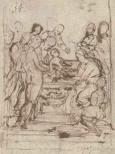 The Circumcision Oil Painting by Giovanni Baglione