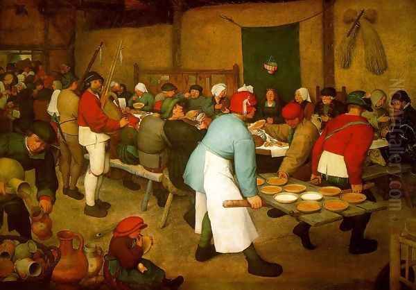 Peasant Wedding, c. 1568 Oil Painting by Pieter the Elder Bruegel
