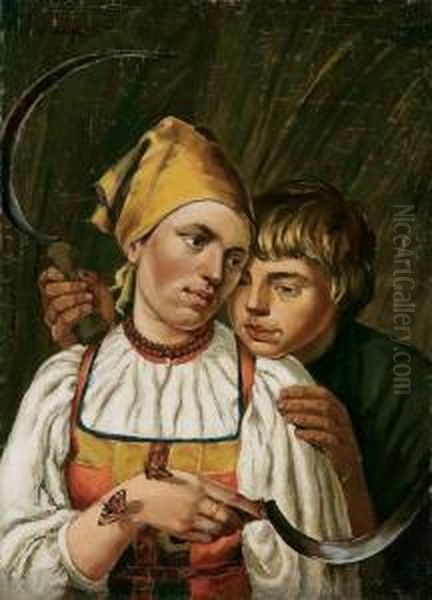 Reapers Oil Painting by Aleksei Gavrilovich Venetsianov