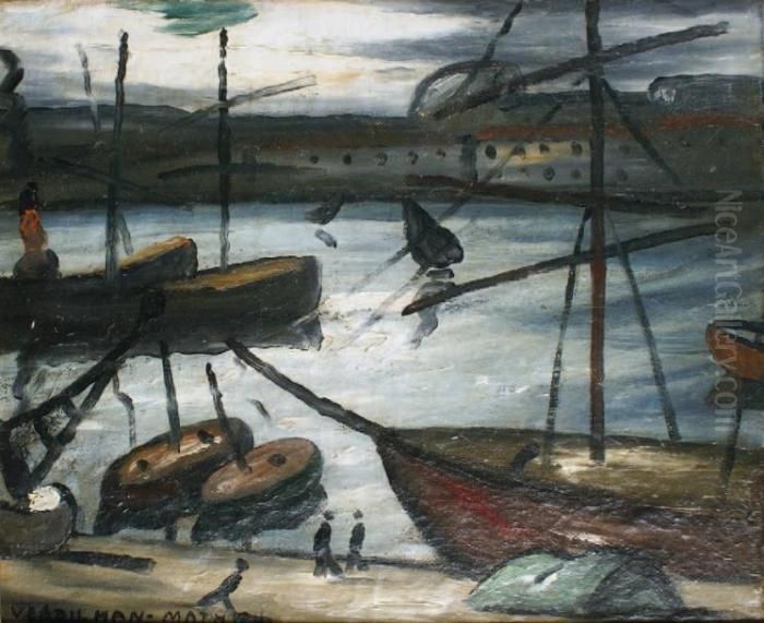 Le Port De Marseille Oil Painting by Louis-Mathieu Verdilhan